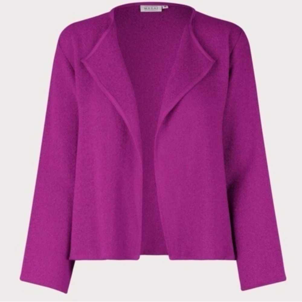 MASAI WILD ASTER PURPLE OPEN CARDIGAN KNIT JULITTA JACKET SZ S